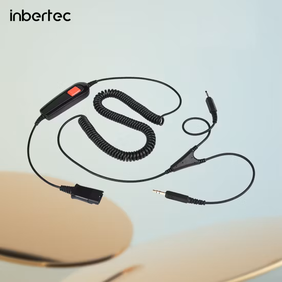 Plt Gn Qd-Kabel auf doppelten 3,5-mm-Stereostecker mit Inline-Steuerung