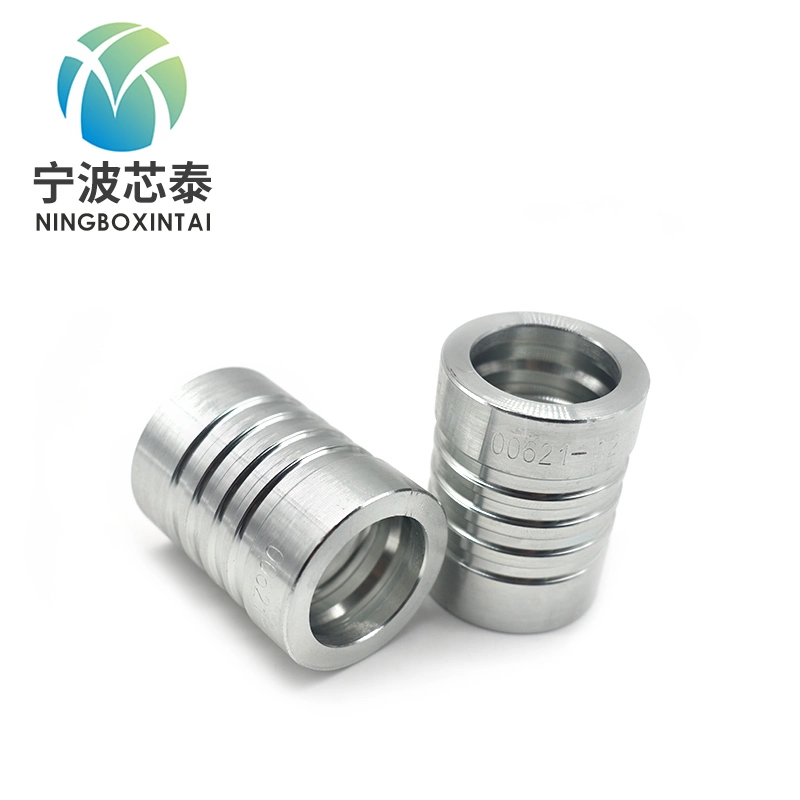 China OEM ODM Manufacturer 00621 SAE 100r13 Six Wire Hose Interlock Hydraulic Ferrule Interlock Galvanized Hydraulic Parts Hose Ferrule