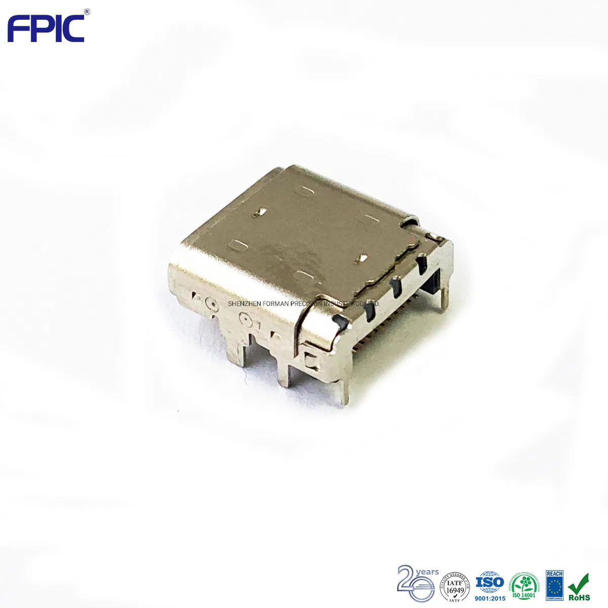 Shenzhen New Design USB 3.1 C-Buchse mit doppelter Abschirmung, Typ C-Stecker